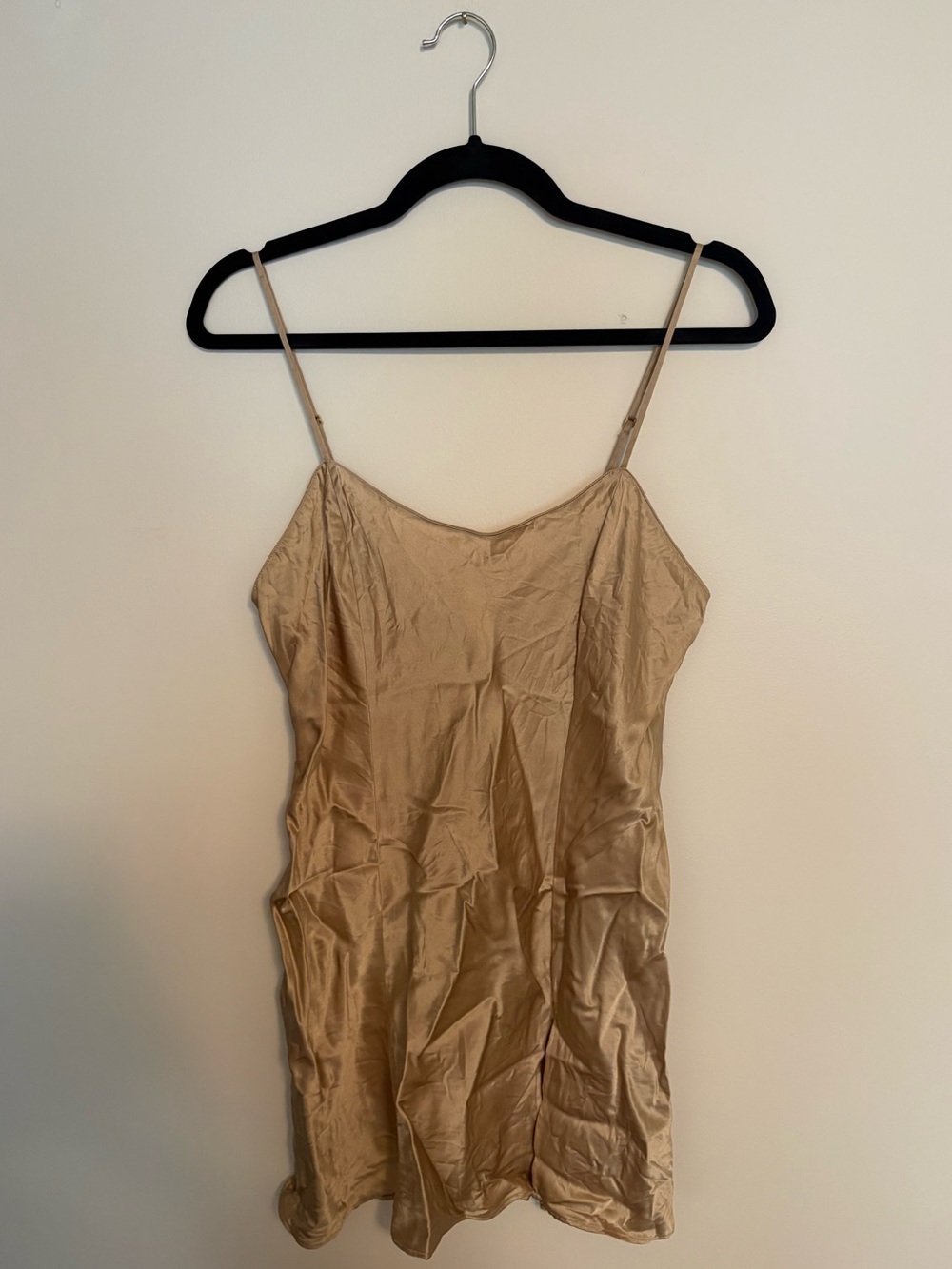 Vintage 90s Victoria’s Secret 100% Silk Champagne Slip Chemise Nightgown